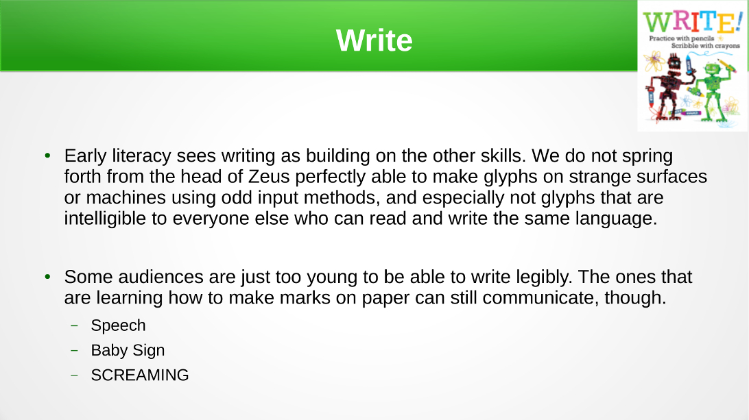 Write - Building On Other Skills Write - Building On Other Skills